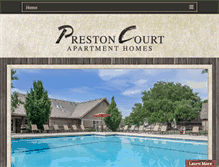 Tablet Screenshot of prestoncourtapts.com